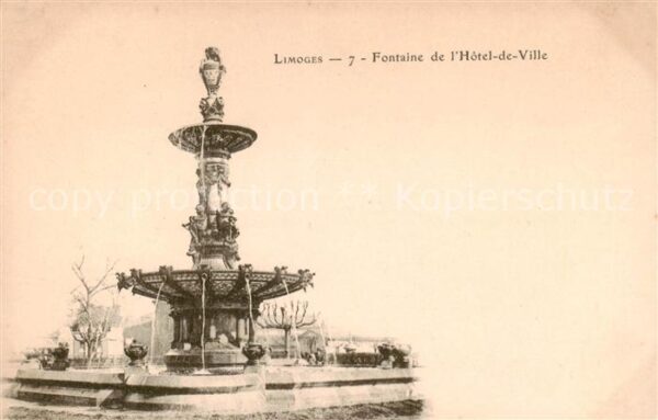 Limoges 87 Fontaine de l’Hotel de Ville