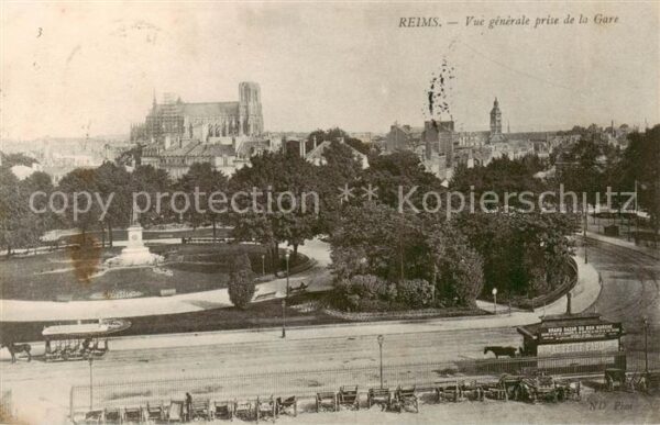 Reims 51 Vue generale prise de la Gare