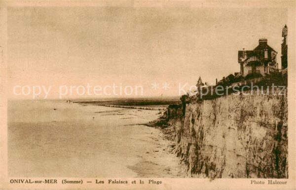 Onival sur Mer 80 Somme Les Falaises et la Plage