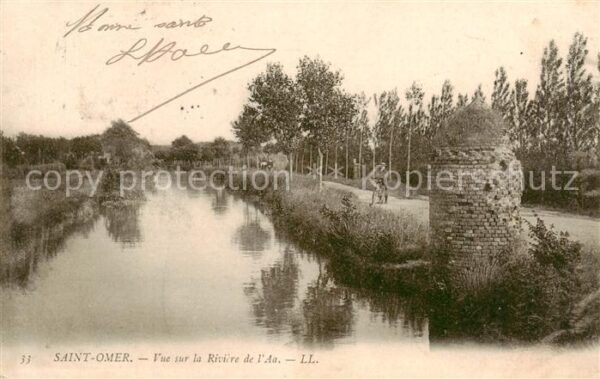 Saint-Omer Pas-de-Calais Vue sur la Riviere de l'Aa