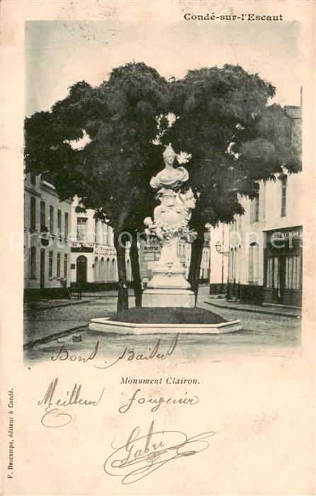 Conde-sur-l Escaut 59 Nord Monument Clairon