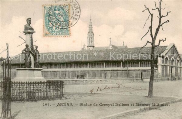 Arras  62 Statue de Crespel Delisse et Manege Mil
