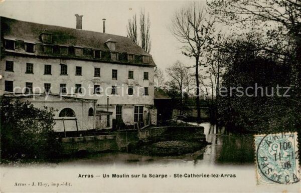 Arras  62 Un Moulin sur la Scarpe Ste Catherine l