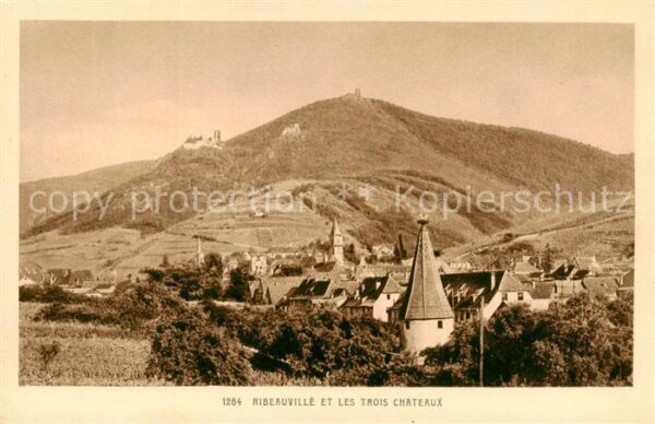Ribeauville Haut Rhin Alsace 68 et les trois chateaux