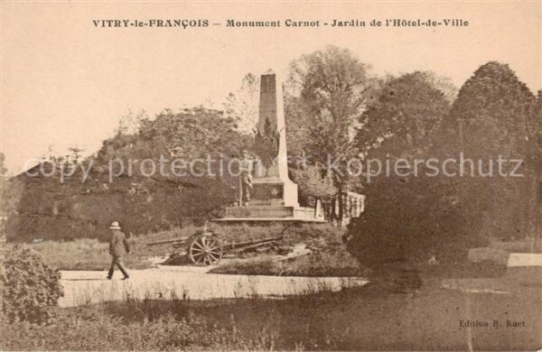 Vitry-le-Francois 51 Marne Monument Carnot Jardin de l’Hotel de Vi