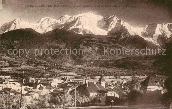 Sallanches 74 Haute-Savoie Vue generale et le Mont Blanc