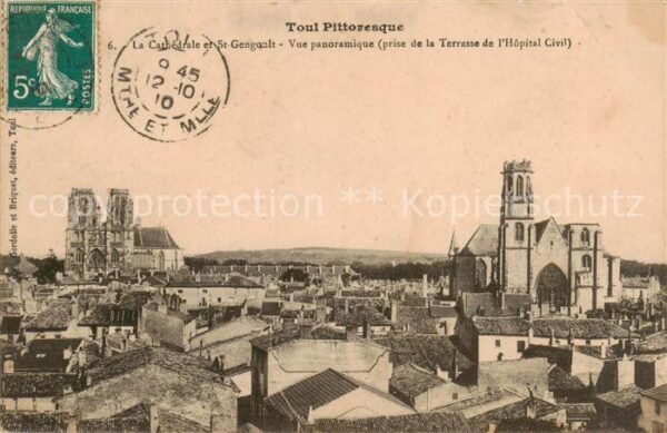 Toul 54 La Cathedrale et St Gengoult Vue panora