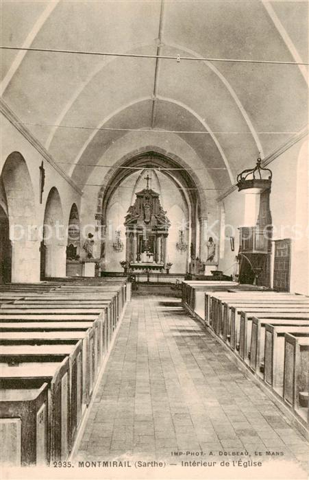 Montmirail 72 Sarthe Interieur de l'Eglise