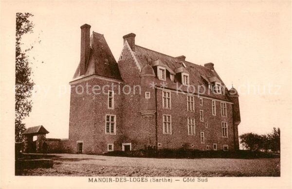 Manoir-des-Loges Le Mans Sarthe Vue d’ensemble Cote Sud