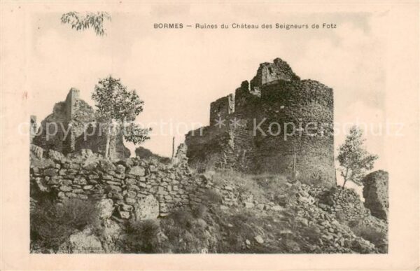 Bormes-la-Faviere 83 Var Ruines du Chateau des Seigneurs de Fotz