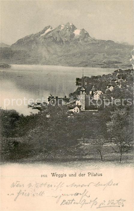 Weggis Vierwaldstaettersee mit Pilatus