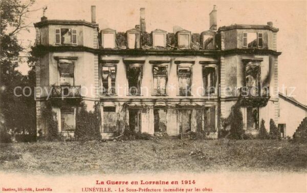 Luneville 54 Meurthe-et-Moselle La Guerre en Lorraine en 1914 La Sous P