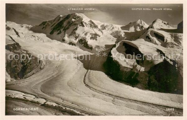 Gornergrat Zermatt VS mit Lyskamm Castor und Pollux