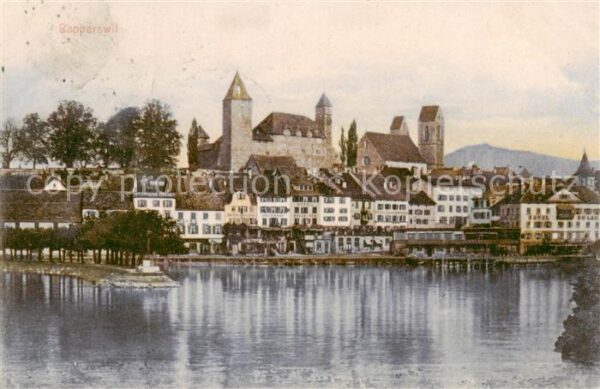 Rapperswil -Jona Rapperswyl Zuerichsee S Panorama mit Schloss