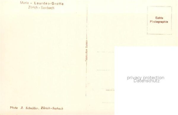 Seebach  Zuerich ZH Maria Lourdes Grotte – Bild 2