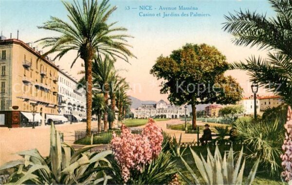 Nice  06 Nizza Avenue Massena Casino et Jardins des Pa