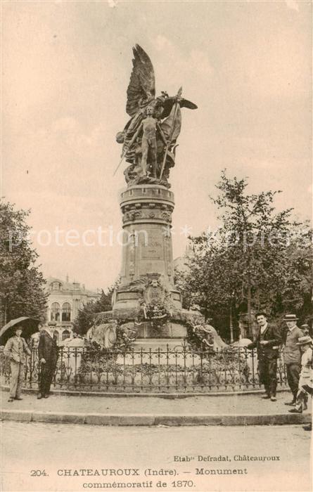 Chateauroux 36 Indre Monument commemoratif de 1870