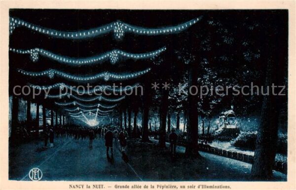 Nancy 54 la nuit Grande allee de la Pepinieres u