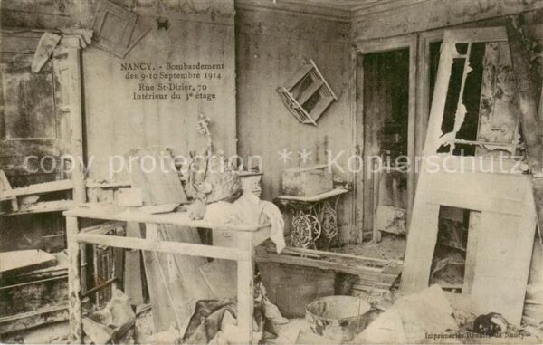 Nancy 54 Bombardement des 9 et 10 Sept 1914 Rue