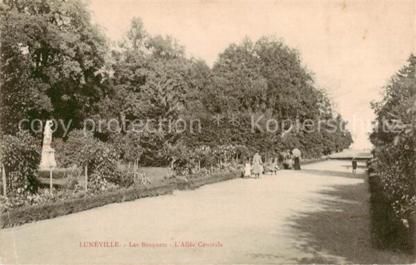Luneville 54 Meurthe-et-Moselle Les Bosquets L’Allee Centrale