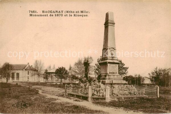 Baccarat 54 Monument de 1870 et le Kiosque