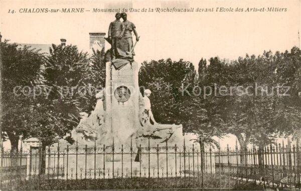 Chalons-sur-Marne 51 Monument du Duc de la Rochefoucault dev