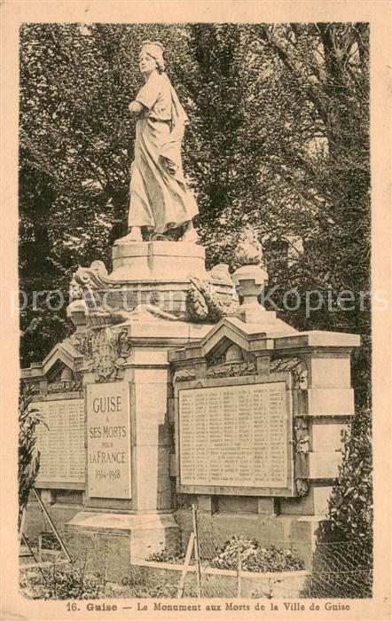 Guise 02 Aisne Le Monument aux Morts de la Ville de Gu
