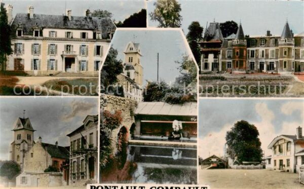 Pontault-Combault 77 Seine-et-Marne Les Chateaux l’Eglise et la Mairie le L
