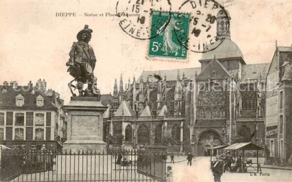 Dieppe 76 Statue et Place Duquesne
