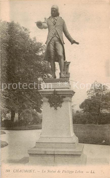 Chaumont 52 Statue de Philippe Lebon Monument