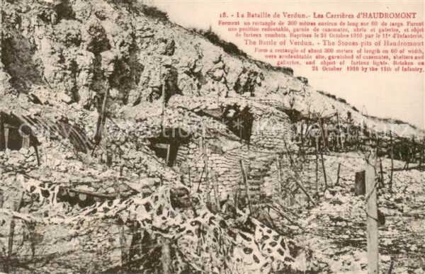 Verdun  55 Meuse Les Carrières d Haudromont Bataille de
