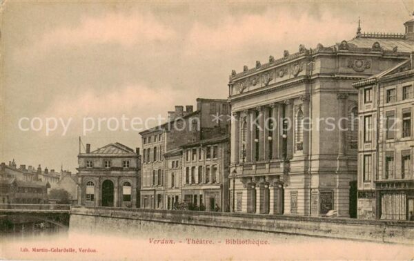 Verdun  55 Meuse Théâtre Bibliothèque