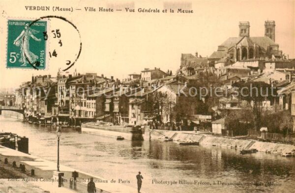 Verdun  55 Meuse Ville Haute vue Generale et la Meuse