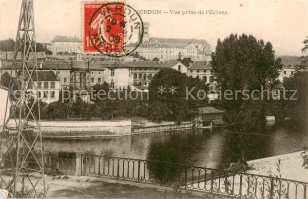 Verdun  55 Meuse Vue prise de l écluse