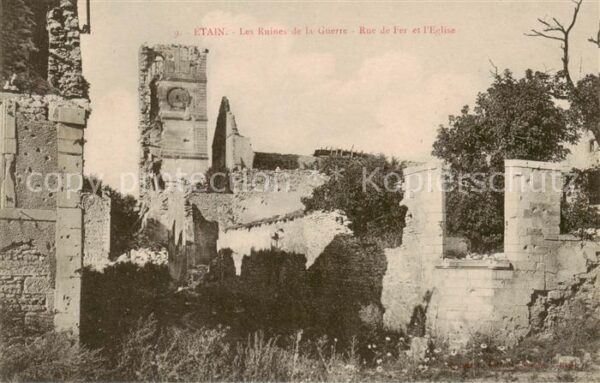 Etain 55 Meuse Les Ruines de la Guerre Rue de Fer et l