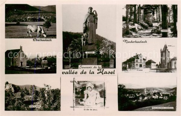 Niederhaslach mit Oberaslach Statue St Florent Ruine