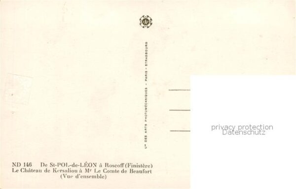 St-Pol-de-Leon 29 Finistere a Roscoff Le Chateau de Kersaliou a Mt – Bild 2