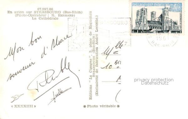 Strasbourg 67 Alsace Vue aerienne La Cathedrale – Bild 2