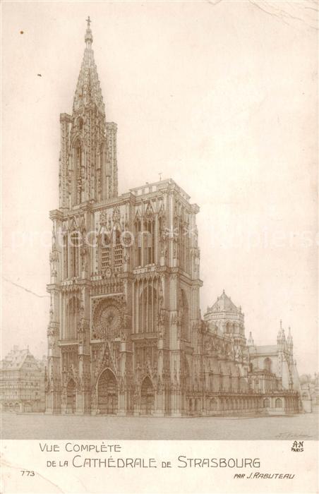 Strasbourg 67 Alsace Vue complete de la Cathedrale