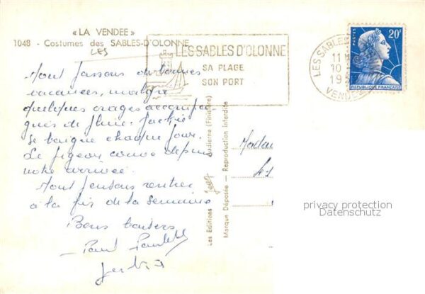 Les Sables-d Olonne 85 Costume des Sables-d_Olonne – Bild 2