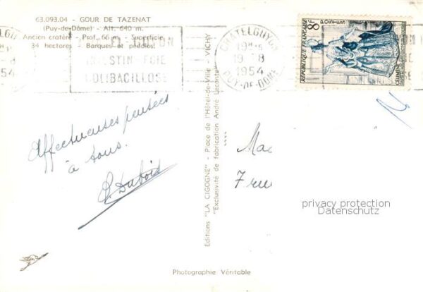 Tazenat Gour de Ancien cratere Superficie Barques et pe – Bild 2