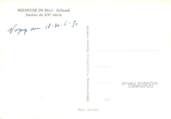 Mulhouse Muehlhausen 68 Alsace Bollwerk Bastion – Bild 2