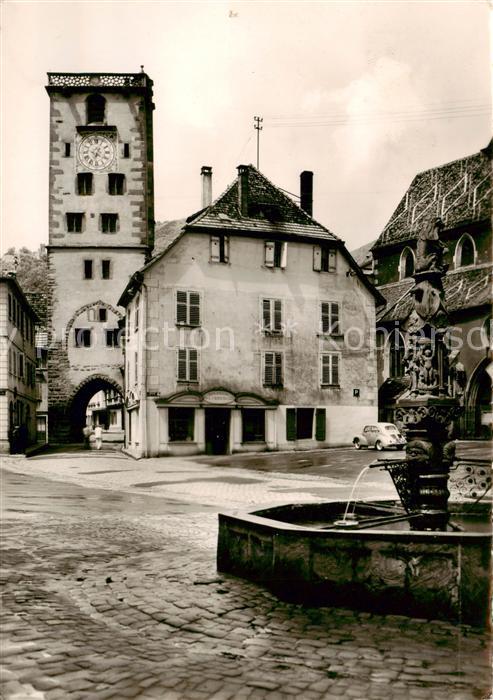 Ribeauville Haut Rhin Alsace 68 La Tour des Bouchers La Fontaine