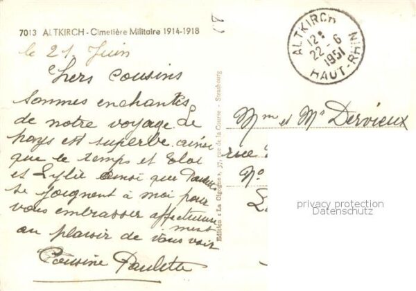 Altkirch Elsass Cimetière Militaire – Bild 2