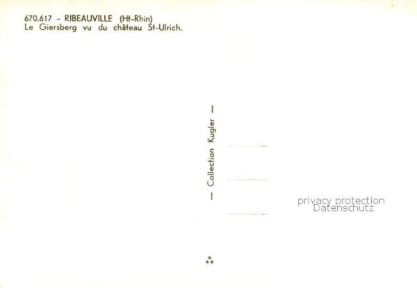 Ribeauville Haut Rhin Alsace 68 Le Giersberg vu du Chateau Saint Ulrich – Bild 2
