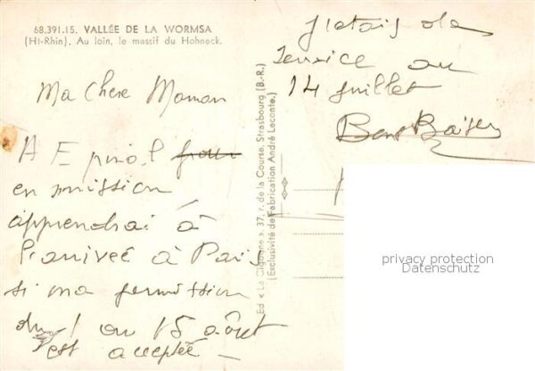 Munster  Muenster 68 Alsace Vallee de la Wormsa au loin le Massif d – Bild 2
