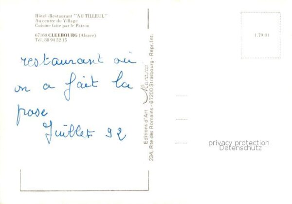 Cleebourg Hôtel Restaurant Au Tilleul – Bild 2