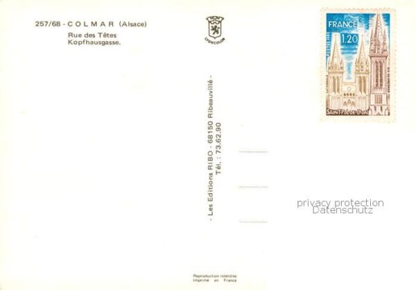 Colmar 68 Rue des Têtes Kopfhausgasse Fachwerkhäu – Bild 2