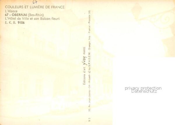 Obernai Alsace Oberehnheim Elsass 67 Hôtel de Ville et son balcon fleuri Rat – Bild 2