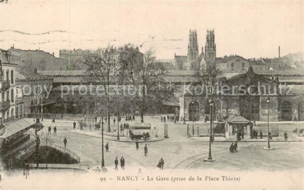 Nancy 54 La Gare prise de la Place Thiers